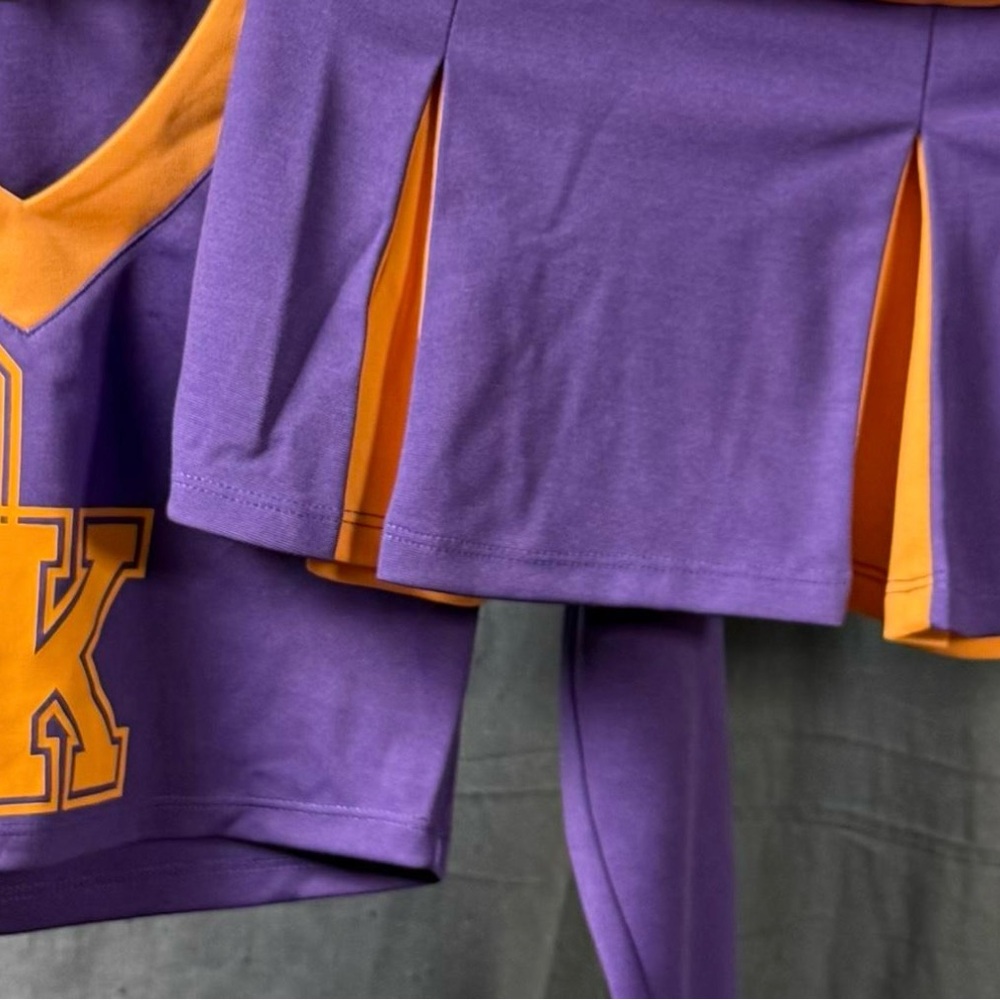 Dolls Kill Jennifer’s Body Purple Orange Cheerleader NWT sizes XXs L S XS M - Picture 3 of 4